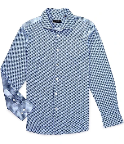 Quieti Geometric Long Sleeve Woven Shirt