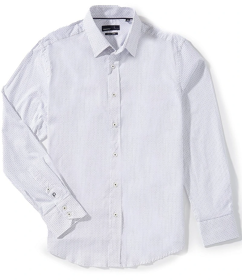 Quieti Geometric Print Long Sleeve Woven Shirt