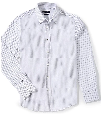 Quieti Geometric Print Long Sleeve Woven Shirt