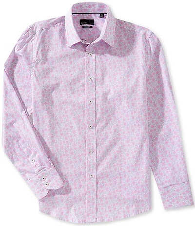 Quieti Multi Color Floral Print Long Sleeve Woven Shirt