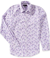 Quieti Paisley Floral Print Long Sleeve Woven Shirt