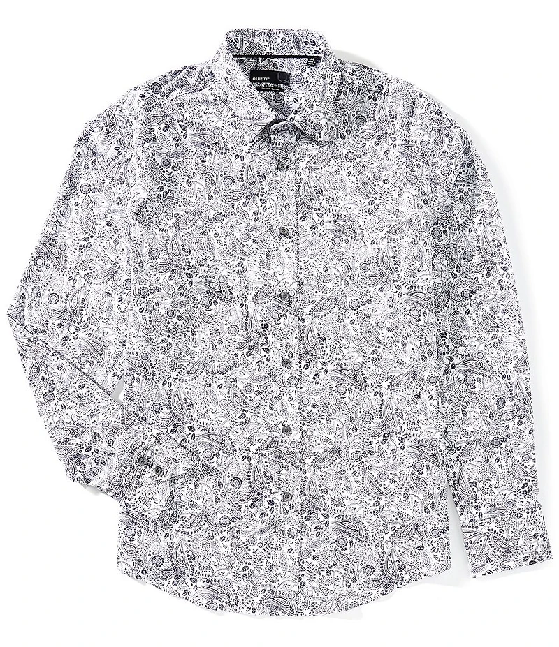 Quieti Paisley Print Long Sleeve Woven Shirt