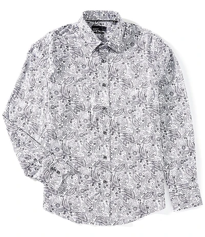Quieti Paisley Print Long Sleeve Woven Shirt