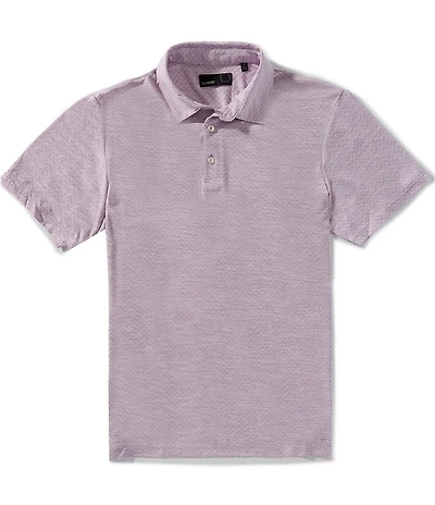 Quieti Performance Jacquard Knit Short Sleeve Polo Shirt