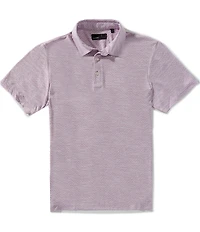 Quieti Performance Jacquard Knit Short Sleeve Polo Shirt