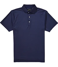 Quieti Regular Fit Eclipse Herringbone Stripe Knit Short Sleeve Polo