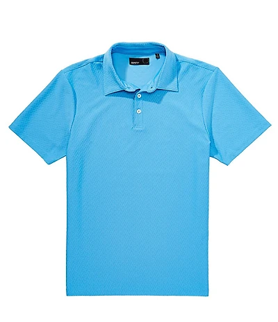 Quieti Textured Chevron Short Sleeve Polo Shirt