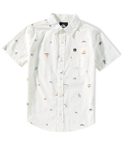 Quiksilver Big Boys Short Sleeve Apero Poplin Shirt