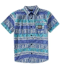 Quiksilver Big Boys Short-Sleeve Printed Global Heat Woven Shirt