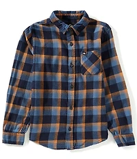 Quiksilver Big Boys Long Sleeve Porter Check Flannel Shirt