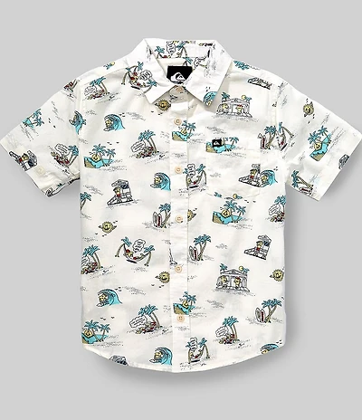 Quiksilver Big Boys Short Sleeve Surf Doodle Shirt