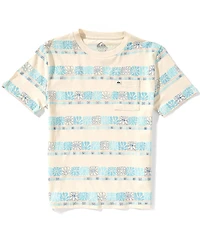 Quiksilver Big Boys Short Sleeves Symbol Stripe Tee Shirt