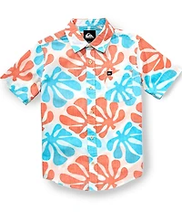 Quiksilver Big Boys SOL Tiles Short Sleeve Button Front Shirt