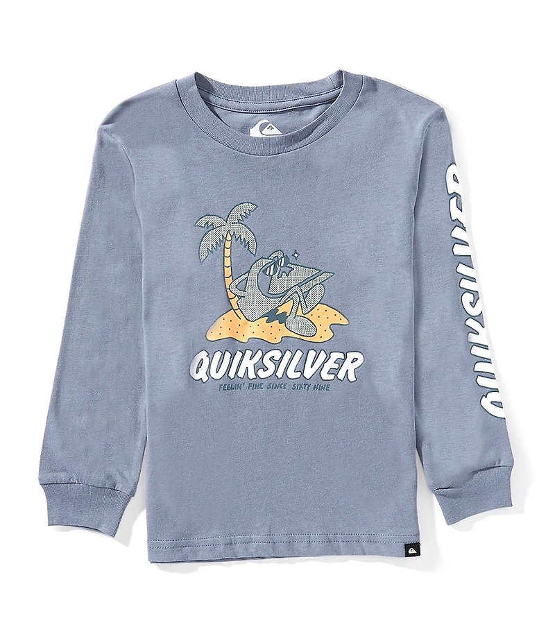 Quiksilver Little Boys Long Sleeve Lean Back T-Shirt