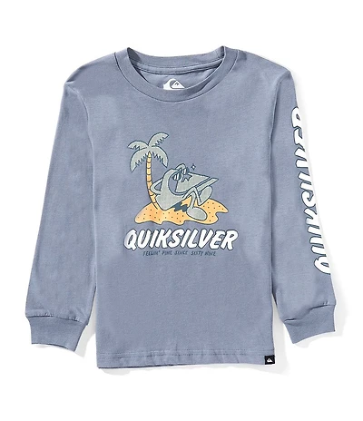 Quiksilver Little Boys Long Sleeve Lean Back T-Shirt