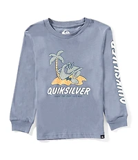 Quiksilver Little Boys Long Sleeve Lean Back T-Shirt