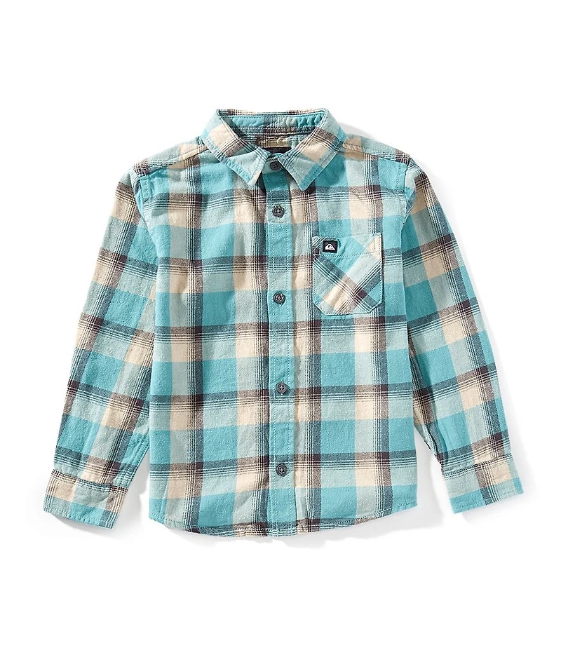 Quiksilver Little Boys Long Sleeve Porter Check Flannel Shirt