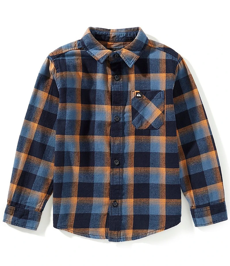 Quiksilver Little Boys Long Sleeve Porter Check Flannel Shirt