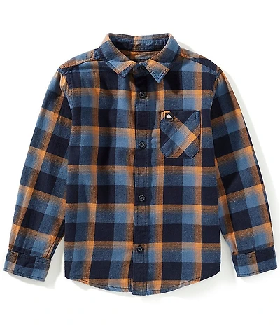Quiksilver Little Boys Long Sleeve Porter Check Flannel Shirt