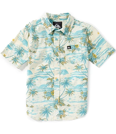 Quiksilver Little Boys Short Sleeve Sundown Classic Button Down Shirt