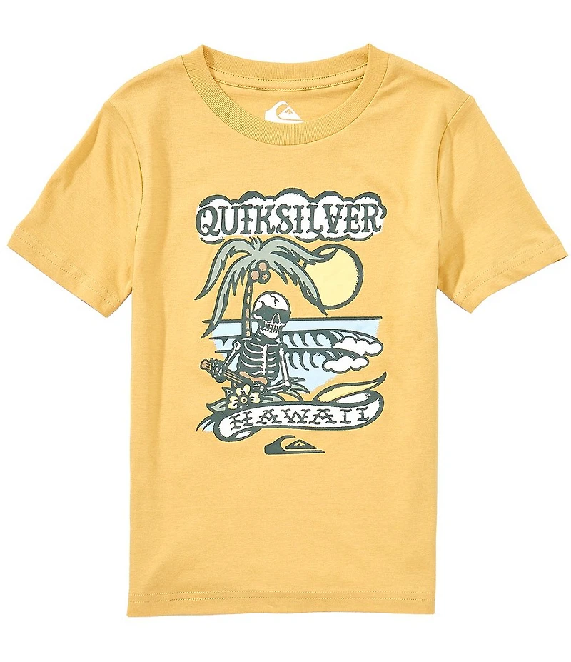 Quiksilver Little Boys Short Sleeve Tattoo Beach Graphic T-Shirt