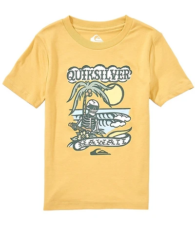 Quiksilver Little Boys Short Sleeve Tattoo Beach Graphic T-Shirt