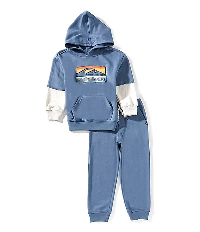 Quiksilver Little Boys Two-Fer Fleece Hoodie & Coordinating Jogger Pant Set