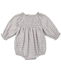 Quincy Mae Baby Girls Eden Blue Gingham Romper