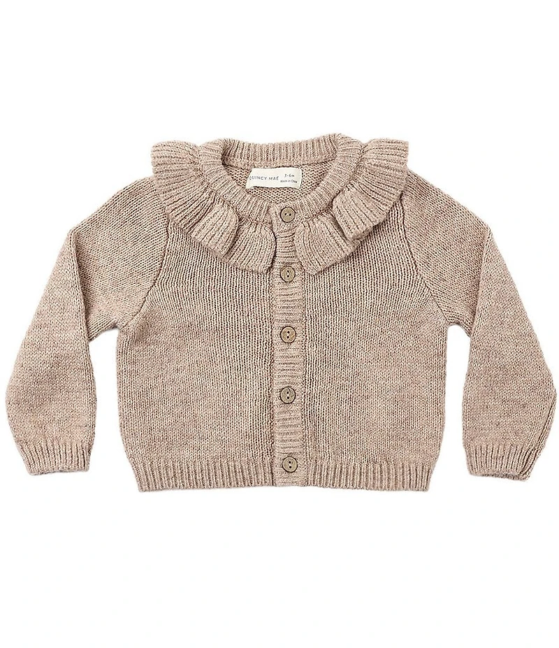 Quincy Mae Baby Girls Ruffle Collar Cardigan