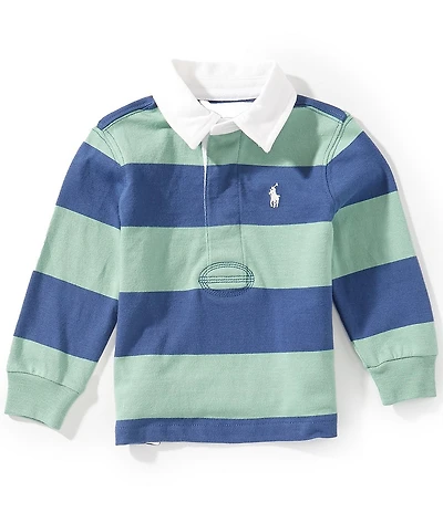 Ralph Lauren Baby Boys Long Sleeve Iconic Stripe Rugby Shirt