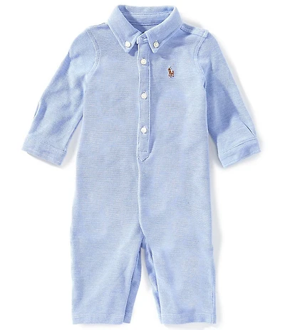 Ralph Lauren Baby Boys Long-Sleeve Knit Oxford Coverall