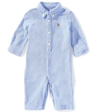 Ralph Lauren Baby Boys Long-Sleeve Knit Oxford Coverall