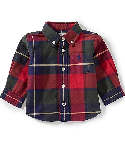 Ralph Lauren Baby Boys Long-Sleeve Plaid Oxford Shirt