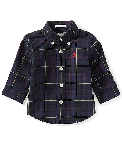 Ralph Lauren Baby Boys Long-Sleeve Plaid Poplin Shirt