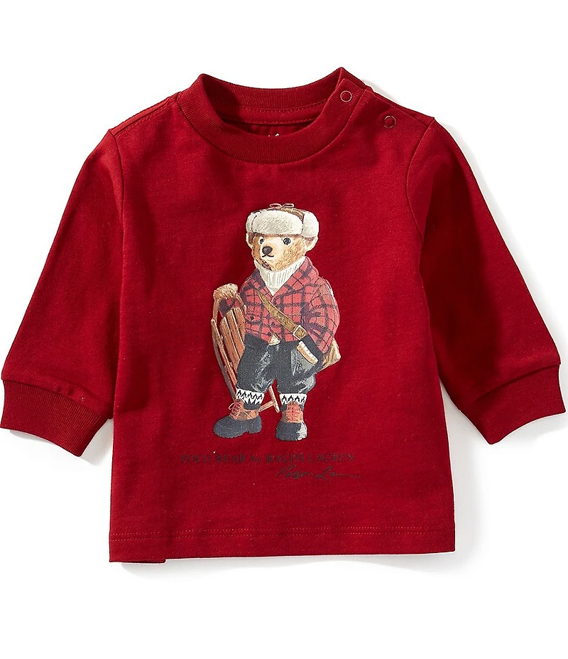 Ralph Lauren Baby Boys Long Sleeve Polo Bear Cotton Sweater