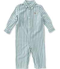 Ralph Lauren Baby Boys Long-Sleeve Striped Knit Oxford Coverall
