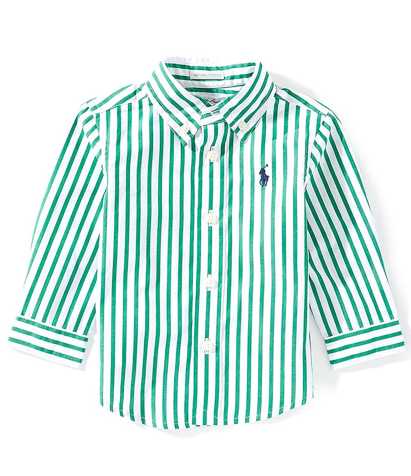 Ralph Lauren Baby Boys Long-Sleeve Striped Poplin Shirt