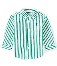 Ralph Lauren Baby Boys Long-Sleeve Striped Poplin Shirt