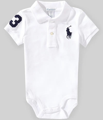 Ralph Lauren Baby Boys Short-Sleeve Big Pony Polo Mesh Bodysuit