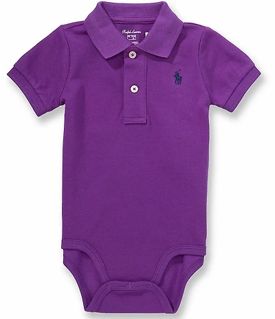 Ralph Lauren Baby Boys Short Sleeve Cotton Mesh Polo Bodysuit