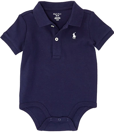 Ralph Lauren Baby Boys Short-Sleeve Interlock Bodysuit