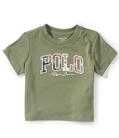 Ralph Lauren Baby Boys Short-Sleeve Madras-Logo Jersey T-Shirt
