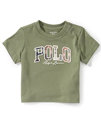 Ralph Lauren Baby Boys Short-Sleeve Madras-Logo Jersey T-Shirt