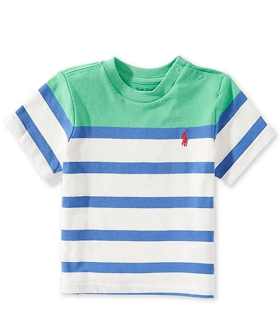 Ralph Lauren Baby Boys Short Sleeve Stripe Pullover T-Shirt