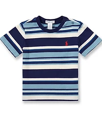 Ralph Lauren Baby Boys Short Sleeve Stripe Jersey T-Shirt