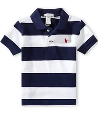 Ralph Lauren Baby Boys Short Sleeve Striped Mesh Polo Shirt