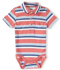 Ralph Lauren Baby Boys Short-Sleeve Striped Polo Jersey Bodysuit