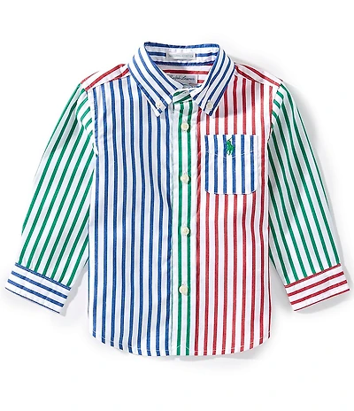 Ralph Lauren Baby Boys Striped Cotton Poplin Fun Shirt