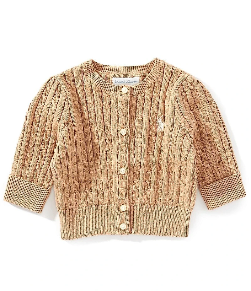 Ralph Lauren Baby Girls Long-Sleeve Mini-Cable Cardigan