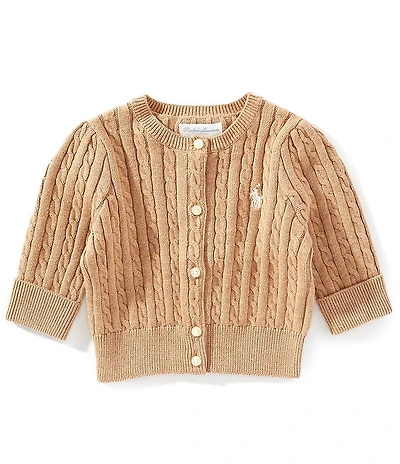 Ralph Lauren Baby Girls Long-Sleeve Mini-Cable Cardigan